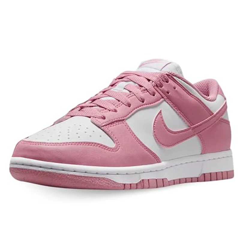 NIKE Dunk Low, Sneaker Mujer, White Elemental Pink, 36.5 EU - Imagen 1