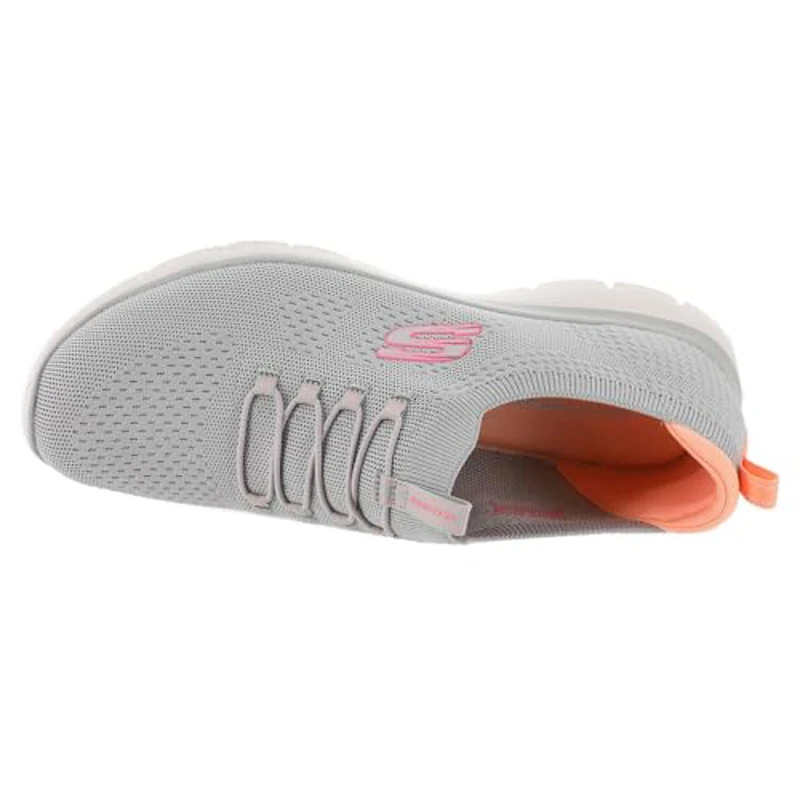 Skechers Summits Top Player, Zapatillas Mujer, Gray Knit Pink Coral Trim, 37.5 EU - Imagen 3
