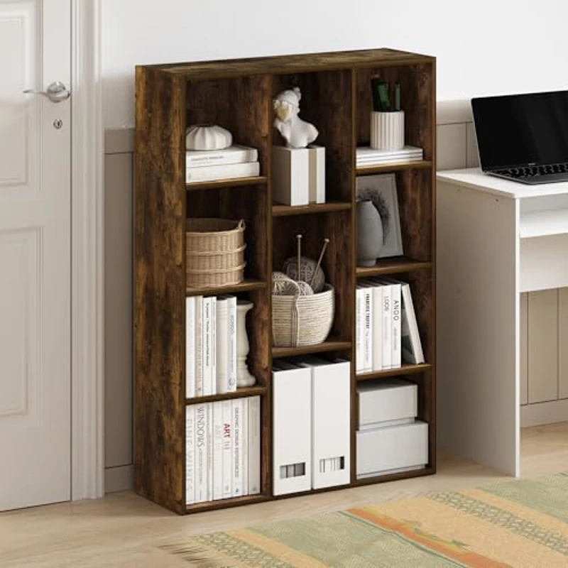 Furinno Luder Estantería Abierta Librería de 11 Cubos, Pino Ámbar - Imagen 2