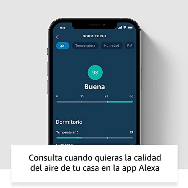 Amazon Smart Air Quality Monitor (Última generación) | Monitor inteligente de calidad del aire de Amazon | Descubre la calidad del aire de tu casa, compatible con Alexa - Imagen 3