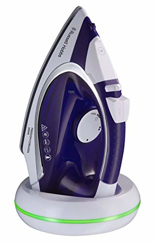 Russell Hobbs Plancha de Ropa Sin Cable Supreme Steam Cordless - 2400 W, Suela de Cerámica, Plancha Inalámbrica, Golpe Vapor 135g, Antical, Antigoteo, Apagado Automático, Morado y Blanco - 23300-56 - Imagen 1