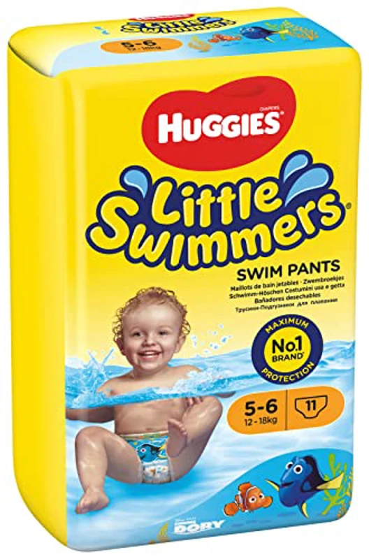 Huggies Pañales Little Swimmers para Nadar, Talla 5/6, 1 Paquete de 11 - Imagen 2