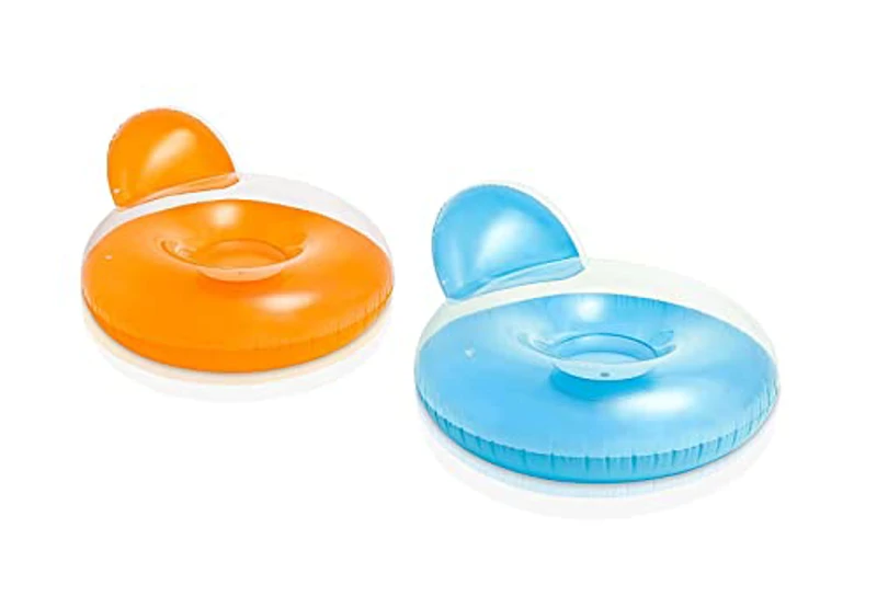 Intex 58889EU - Sillón-almohada hinchable, con espalda , colores aleatorios - Imagen 2