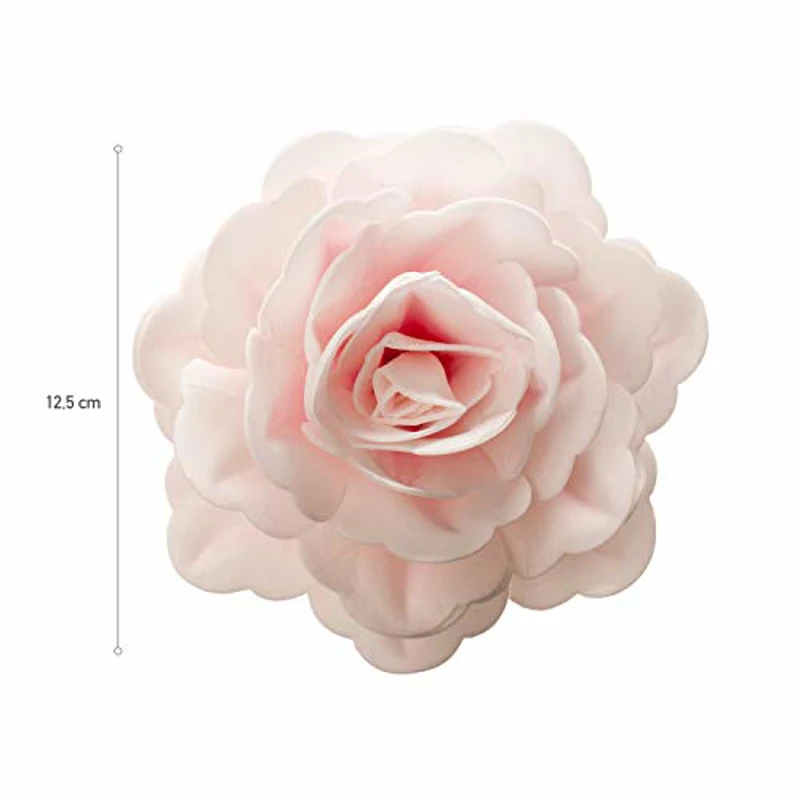 Dekora 126140 Rosa comestible de oblea, Ø 12,5cm color rosa claro - Imagen 3