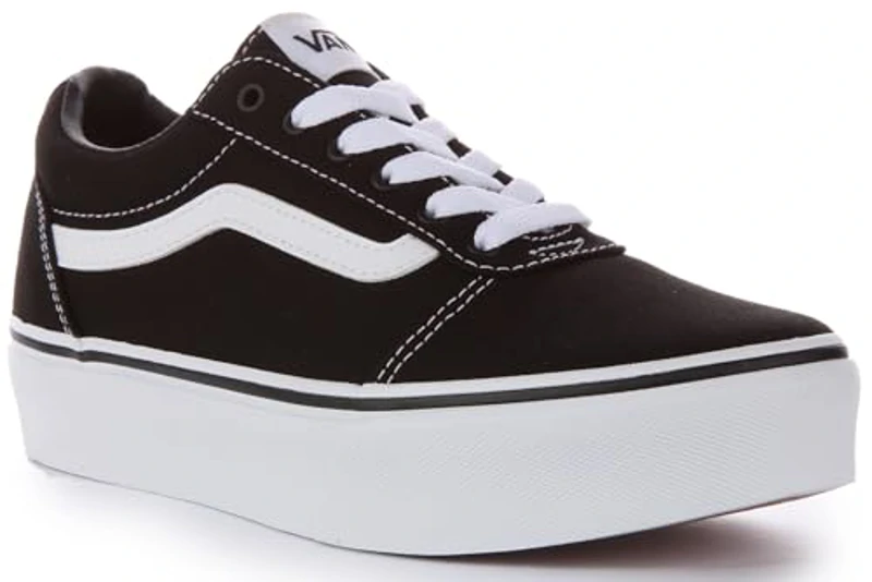 Vans Old Skool Platform, Zapatillas, Niñas, Black/White, 31 EU - Imagen 2