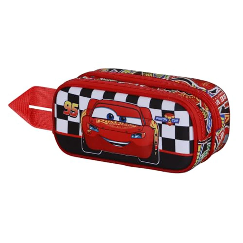 Disney Cars 3 Racer-Estuche Portatodo 3D Doble, Rojo, 22 x 10 cm - Imagen 1