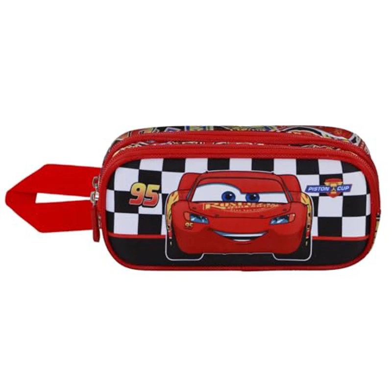 Disney Cars 3 Racer-Estuche Portatodo 3D Doble, Rojo, 22 x 10 cm - Imagen 2