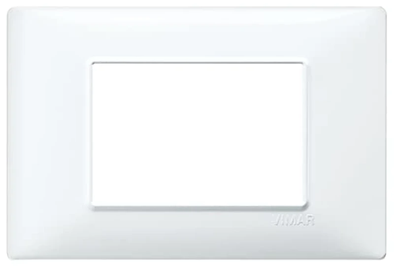 Vimar serie plana - Placa 3 módulo tecnopolimero blanco - Imagen 1