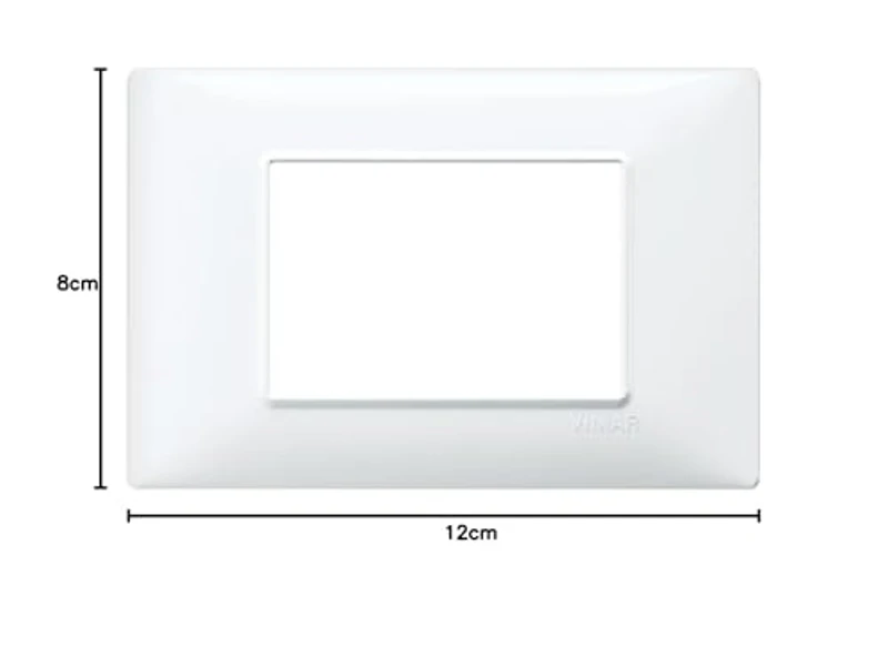 Vimar serie plana - Placa 3 módulo tecnopolimero blanco - Imagen 2