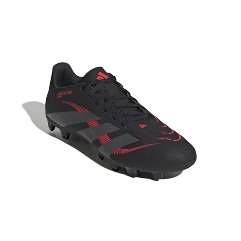 adidas Predator Club Firm Multi Ground Football Boots, Botas de fútbol Unisex Adulto, Core Black/Grey Four/Lucid Red, 42 EU - Imagen 3