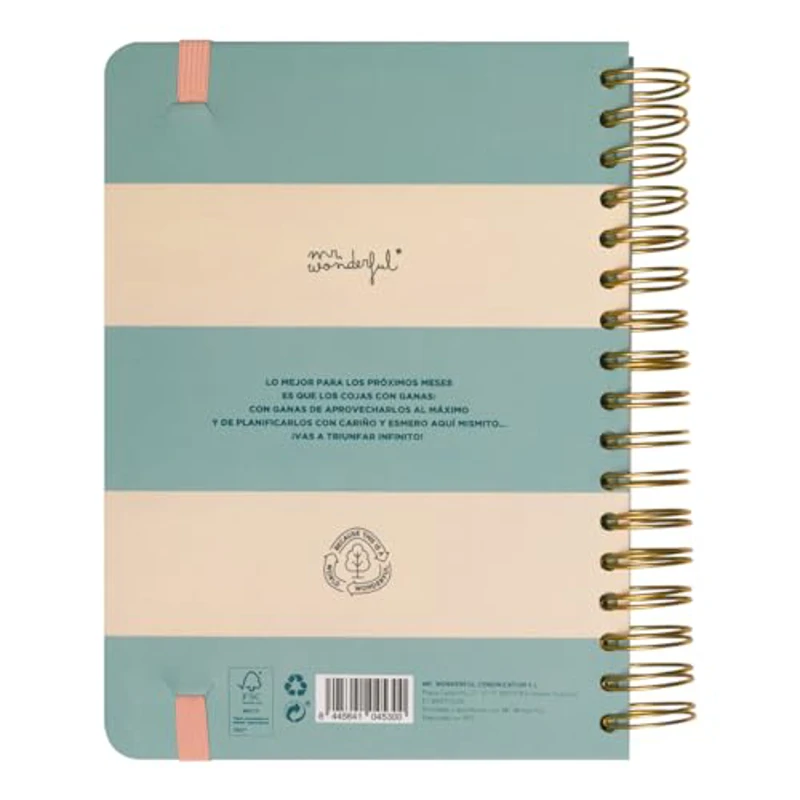 Mr.Wonderful - Agenda Wonder 2024/25 Diaria Azul - Lo mejor de cada día - Agenda Escolar con Organización Diaria - Incluye 8 hojas de Pegatinas - Imagen 3