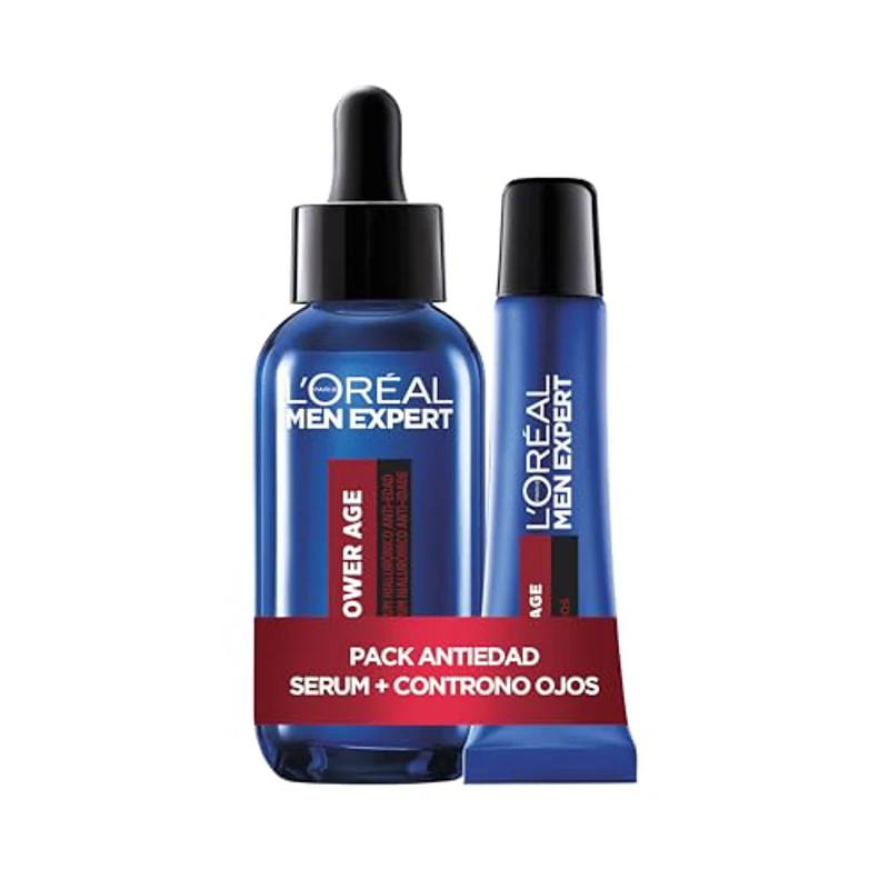 L'Oréal Men Expert Power Age Contorno de Ojos Anti-Edad y Sérum Hialurónico Anti-Edad - Imagen 1