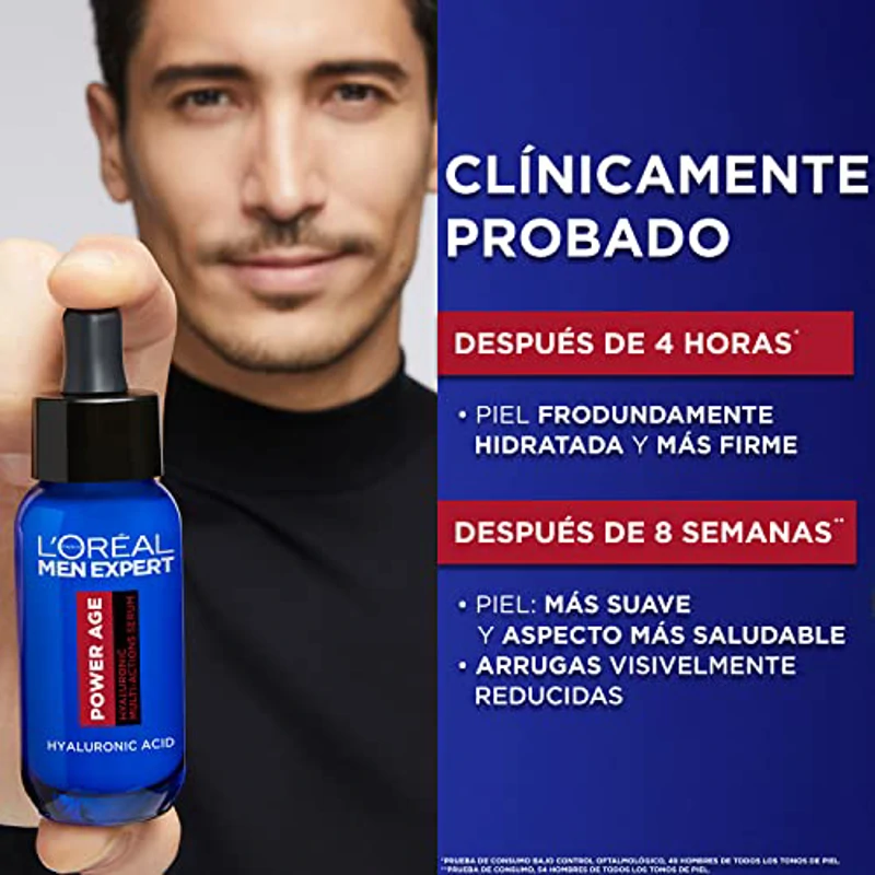L'Oréal Men Expert Power Age Contorno de Ojos Anti-Edad y Sérum Hialurónico Anti-Edad - Imagen 2