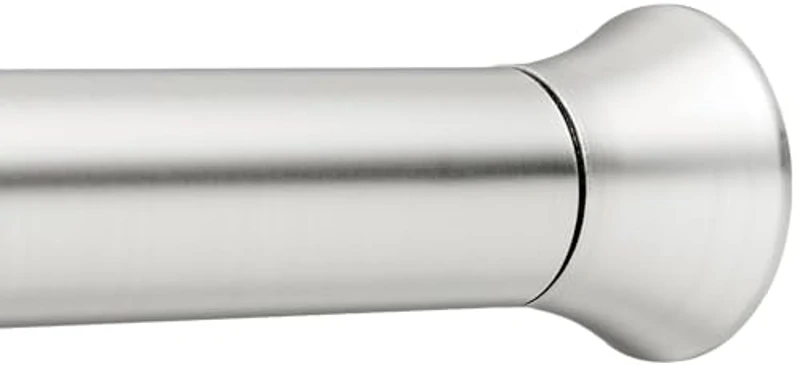 Amazon Basics Barra de Cortina de Ducha con tensión Ajustable, de 137 a 229 cm, Color níquel - Imagen 1