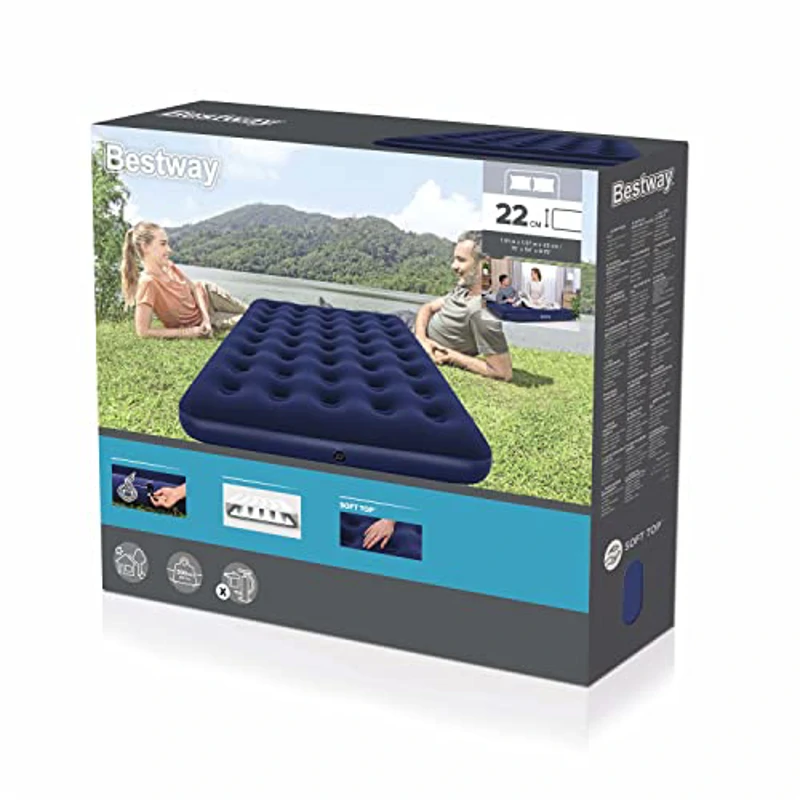 BESTWAY Colchón Hinchable Doble Full 191x137x22 cm Azul - Imagen 3