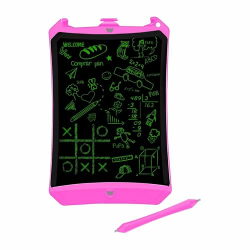 Woxter Smart Pad 90 Pink - Pizarra electrónica, Tableta de escritura de 9", Tonalidad Verde, Sensor de presión (10-200g), pila CR2016, Imanes para Nevera, color rosa - Imagen 3