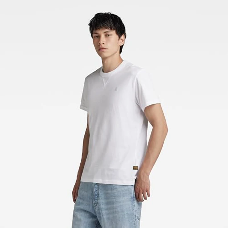 G-STAR Nifous T-Shirt, Camiseta para Hombre, Blanco (White D24449-336-110), L - Imagen 2