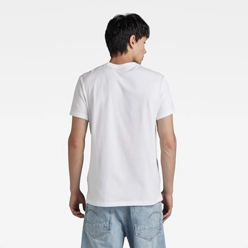 G-STAR Nifous T-Shirt, Camiseta para Hombre, Blanco (White D24449-336-110), L - Imagen 3