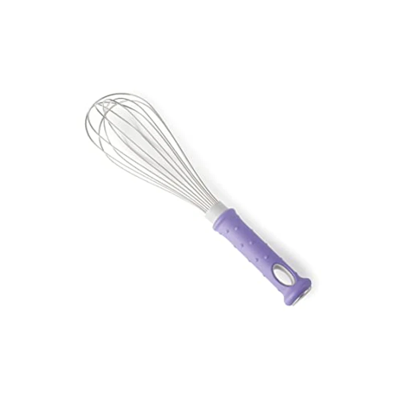 Lacor - 61590 - Batidor FIBREGLASS, Varillas Acero Inoxidable 18/10, Mango Ergonómico con Fibra de Vidrio, Color morado, Antialérgico, 25cm, Apto para el Lavavajillas - Imagen 1