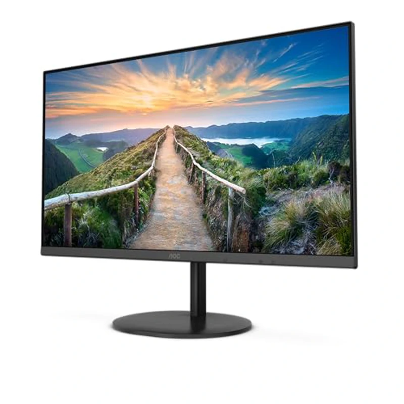 AOC Q24V4EA Monitor 24 Pulgadas QHD, 75Hz, IPS, 4 ms GtG, Adaptive Sync., Altavoces (2560x1440, 1x HDMI 1.4, 1x DP 1.2), Negro - Imagen 1