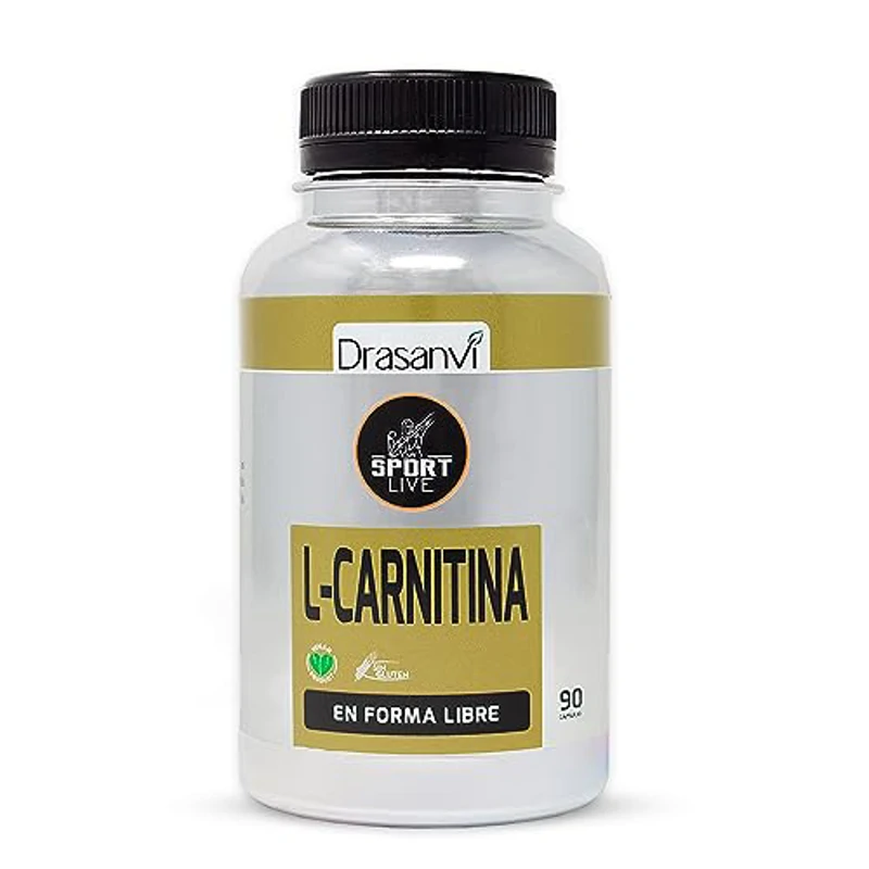 SPORT LIVE L-CARNITINA by DRASANVI - Ayuda en la producción de energía - SIN GLUTEN - VEGANO - 90 cápsulas - Imagen 1