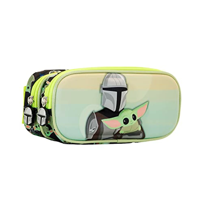 Star Wars Star Wars The Mandalorian, Estuche Portatodo Doble 3D, 22 x 9.5 cm, Multicolor - Imagen 1