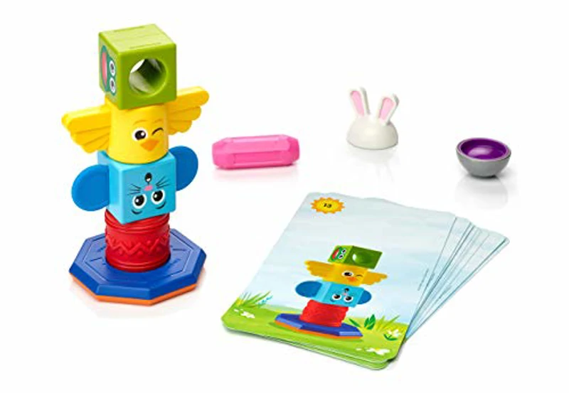 SMARTMAX - My First Totem, Magnetic Discovery Play Set with 24 Challenges, 7 pieces, 1 1/5 - 5 Years - Imagen 3