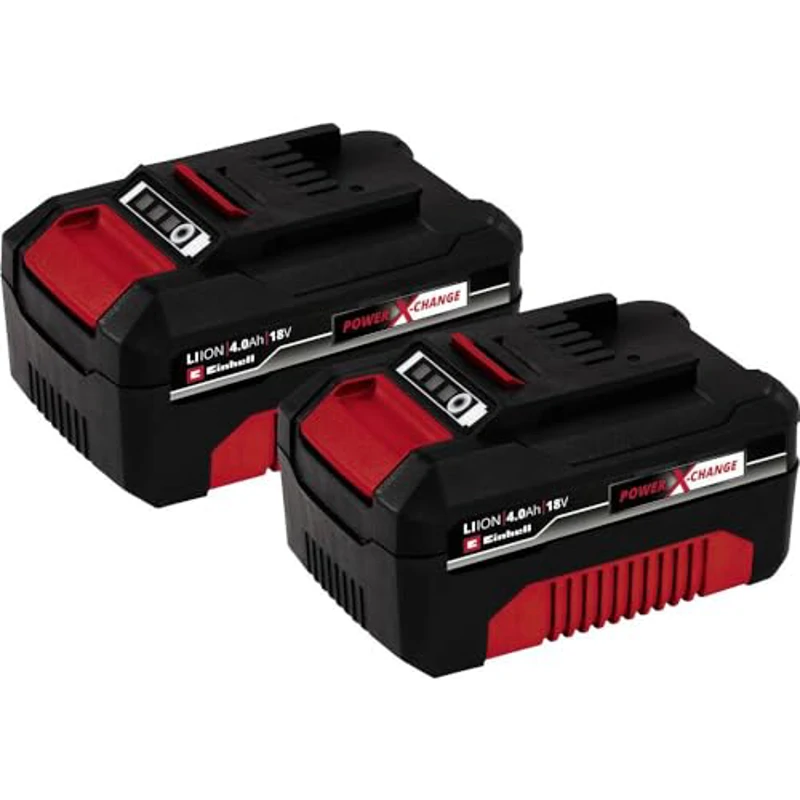 Einhell Paquete doble de baterías de iones de litio Power X-Change de 18 V y 4,0 Ah, 2 baterías de 4,0 Ah, compatibles universalmente con todos Einhell Herramientas eléctricas y máquinas de jardín PXC - Imagen 1