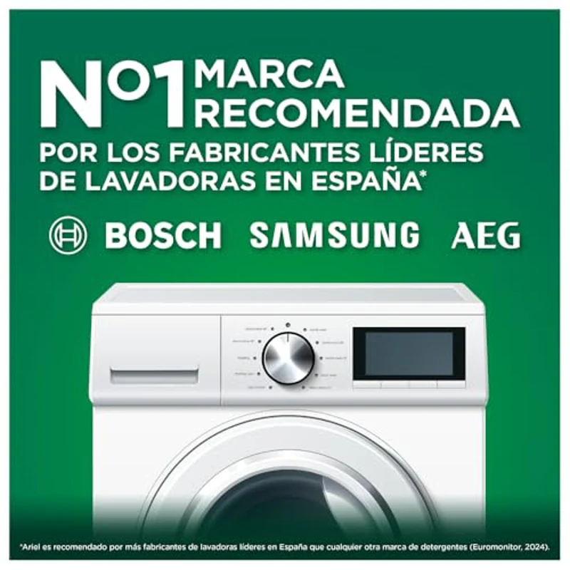 Ariel Detergente Lavadora Liquido, 100 Lavados, Jabon Extra Poder Quitamanchas, Limpieza Profunda - Imagen 3