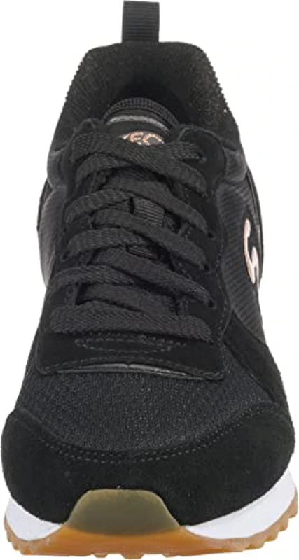 Skechers OG 85 Goldn Gurl, Zapatillas para Mujer, Black Suede Nylon Mesh Rose Gold Trim, 36 EU - Imagen 3