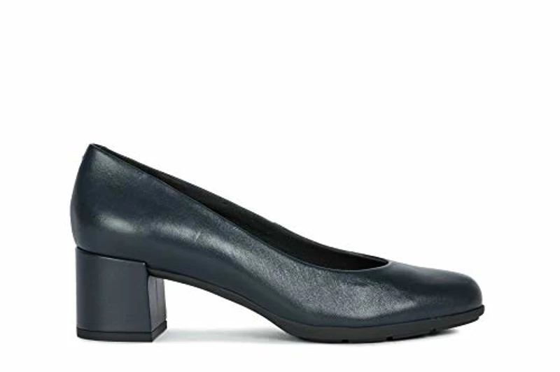 Geox D New Annya Mid A, Zapatos de tacón con Punta Cerrada Mujer, Azul (Navy 85), 37 EU - Imagen 2