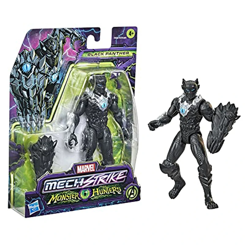 Hasbro - Marvel Classic Avengers Mech Strike Monster Hunters - Figura de Black Panther de 15 cm - para niños a Partir de 4 años, F4426 - Imagen 2
