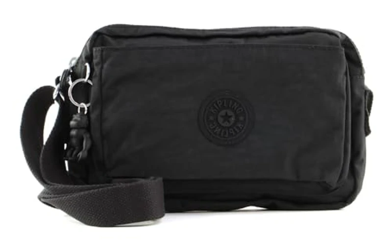 Kipling Abanu M Bandolera Mediana, Black Noir (Negro) - Imagen 1