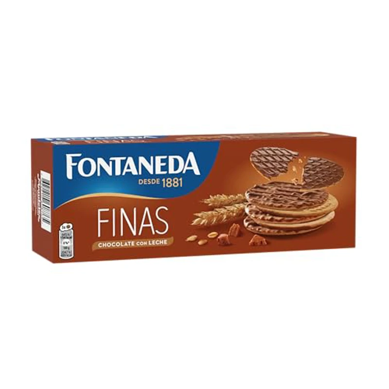 Fontaneda Digestive Galletas Finas con Chocolate con Leche, Snack Delicioso, 170 g - Imagen 3