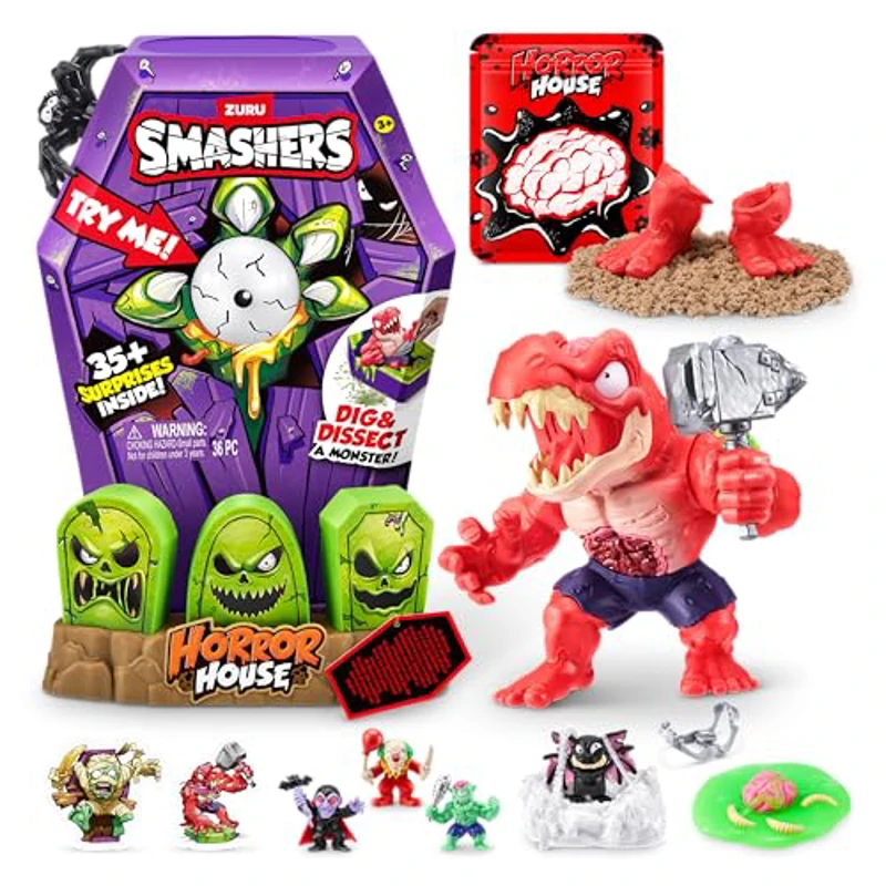 Smashers Mega Horror House de ZURU, Juguete Interactivo, Juguete Coleccionable para niños y Adolescentes (30 cm), (Dinosaur) - Imagen 1