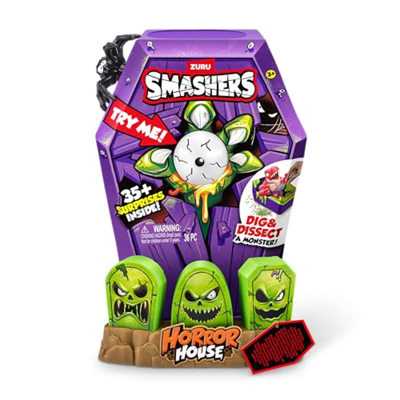 Smashers Mega Horror House de ZURU, Juguete Interactivo, Juguete Coleccionable para niños y Adolescentes (30 cm), (Dinosaur) - Imagen 2
