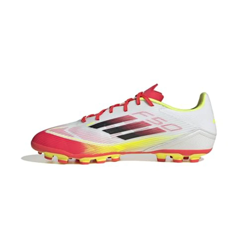adidas F50 League Football Boots Artificial Ground, Botas de fútbol Unisex Adulto, Cloud White/Core Black/Solar Yellow, 40 2/3 EU - Imagen 1