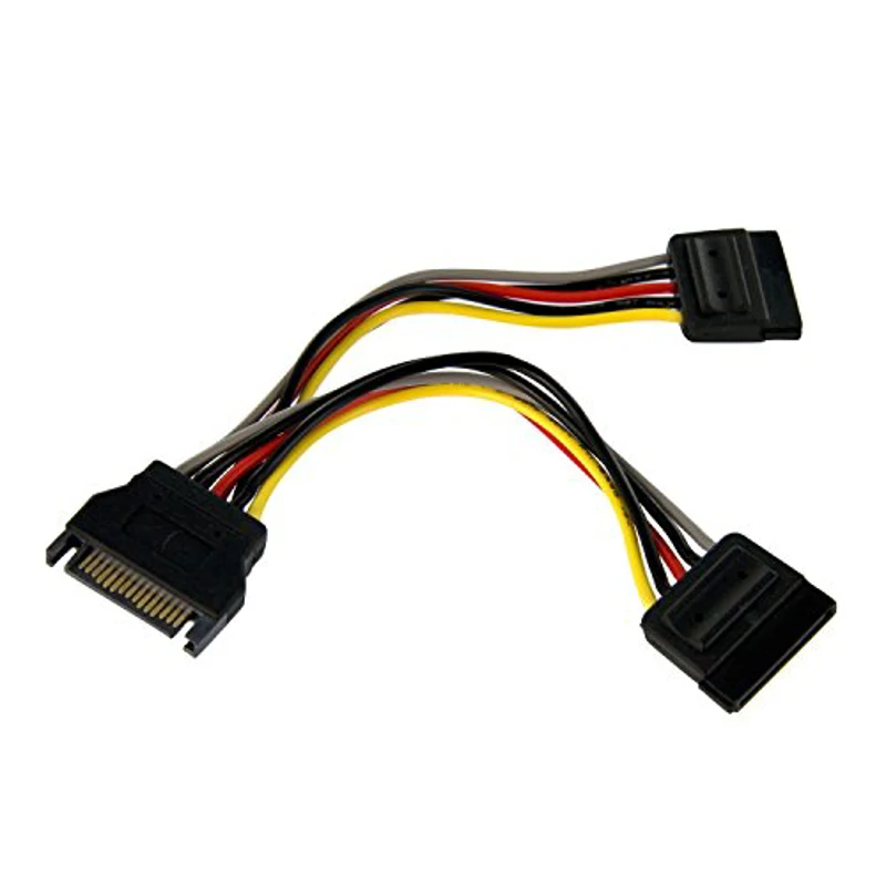 StarTech.com Cable de 15cm Divisor Splitter SATA de Alimentación en Y - M/H - Bifurcador de Corriente - SATA de Alimentación a SATA de Alimentación (PYO2SATA) - Imagen 1