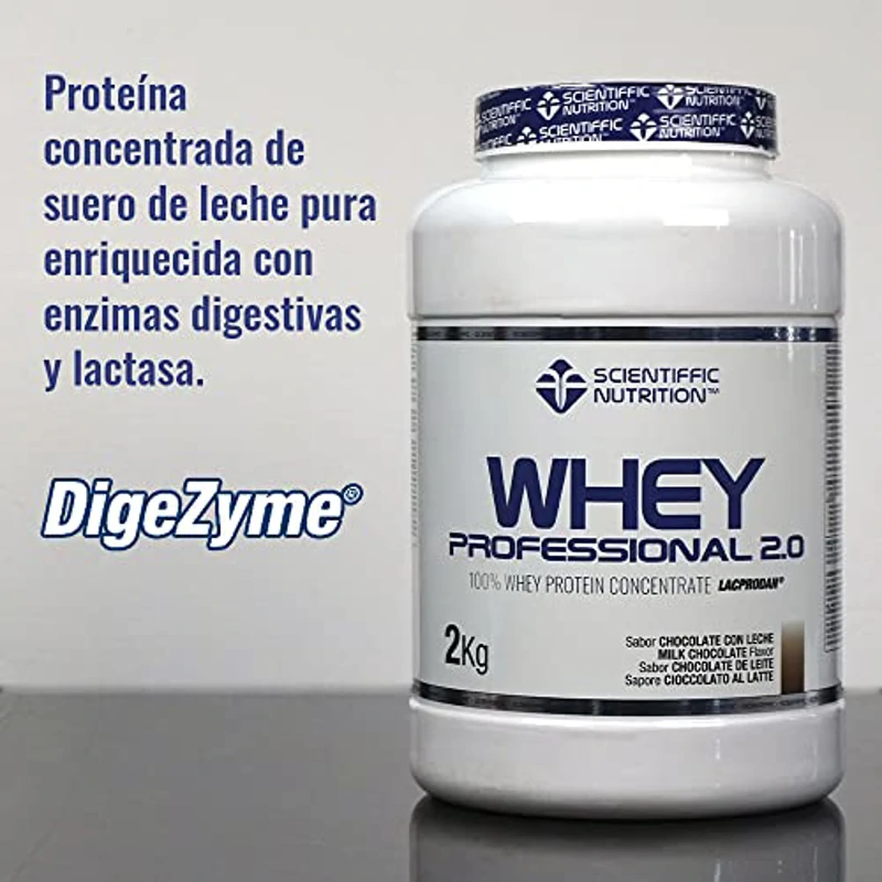 Scientiffic Nutrition - Whey Professional 2.0 Proteinas Whey en Polvo 100% Pura, para Aumentar la Masa Muscular, con Enzimas Digestivas y Lactasa - 908g, Sabor Piña - Mango. - Imagen 3