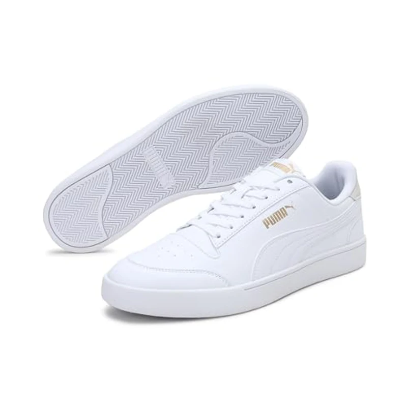 PUMA Shuffle, Sneakers Unisex Adulto, White White Team Gold, 42 EU - Imagen 2