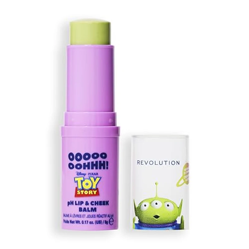 Revolution, Disney's Toy Story x Revolution Bálsamo pH Alien para Labios y Mejillas, Tinte para Labios y Mejillas, de Larga Duración, Vegano y Libre de Crueldad - Imagen 1