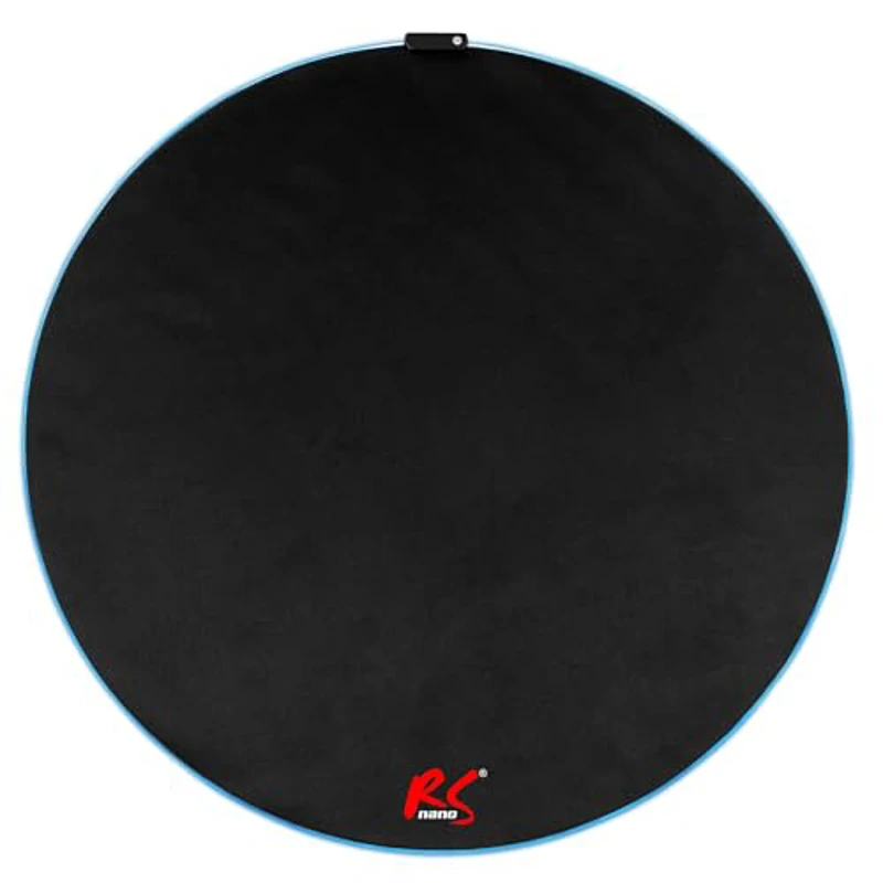 NanoRS RS171 Alfombrilla para Silla de Juegos con Retroiluminación RGB, Diámetro: 100 cm, Protección del Suelo, Alfombrilla Protectora para el Suelo, Almohadilla para Silla de Oficina - Imagen 2