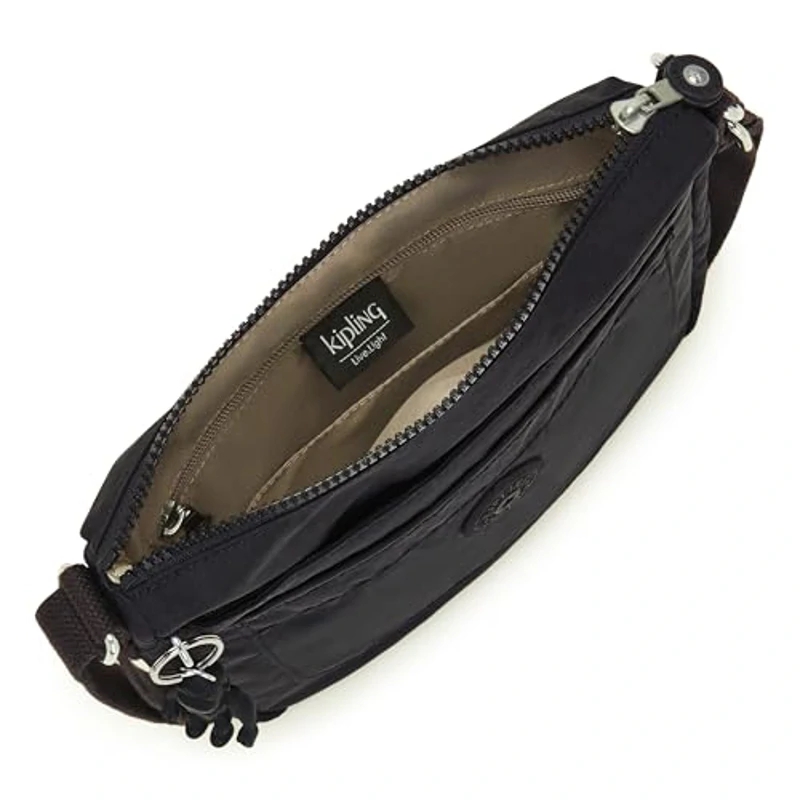 Kipling Sebastian Bandolera Pequeña, Black Noir (Negro) - Imagen 3