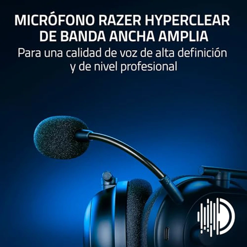 Razer Blackshark V2 Pro (Playstation) - Auriculares Inalámbricos E-Sports para Consola PS5 (Diafragmas Triforce 50mm, HyperSpeed Wireless, Perfil de Audio FPS, Micrófono HyperClear) Negro - Imagen 2