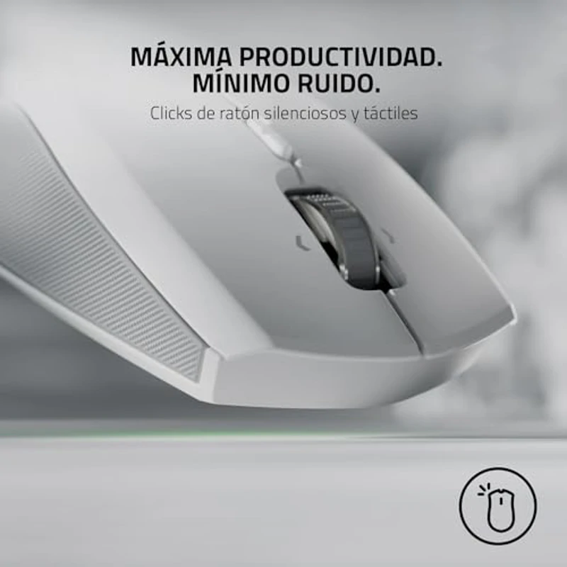 Razer Pro Click Mini - Ratón inalámbrico profesional, ergonómico para una mayor productividad en la oficina para PC / Mac (Bluetooth, hasta 4 dispositivos simultáneamente, hasta 400 horas) Mercury - Imagen 2