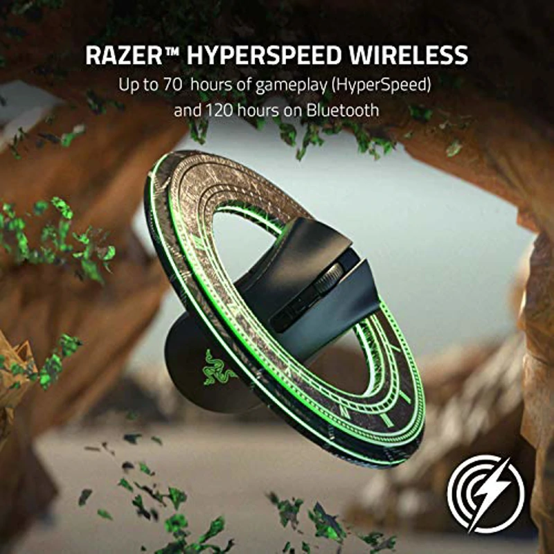 Razer DeathAdder V2 Pro - Ratón Gaming inalámbrico ergonómico (interruptores ópticos, enfoque óptico + sensor de 20K, memoria integrada, programable) Negro - Imagen 2