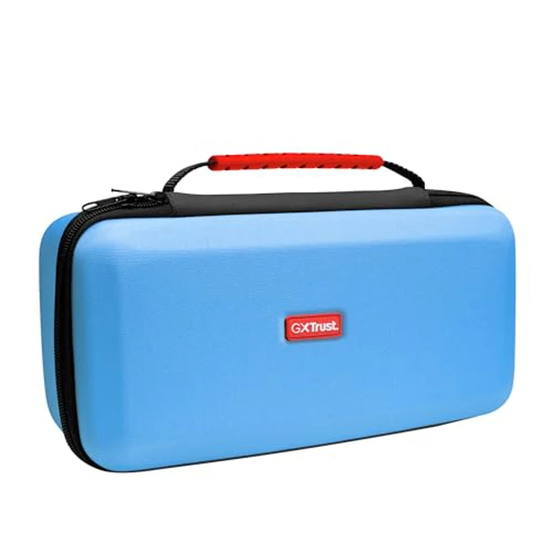GXTrust 1252B XL Funda para Nintendo Switch 2, Carcasa Estuche Rigido de Transporte para Consola y Accesorios, Funda Protectora Dura, Bolsillo para 4 Joy-Cons y 12 Cartuchos de Juego, Azul - Imagen 1