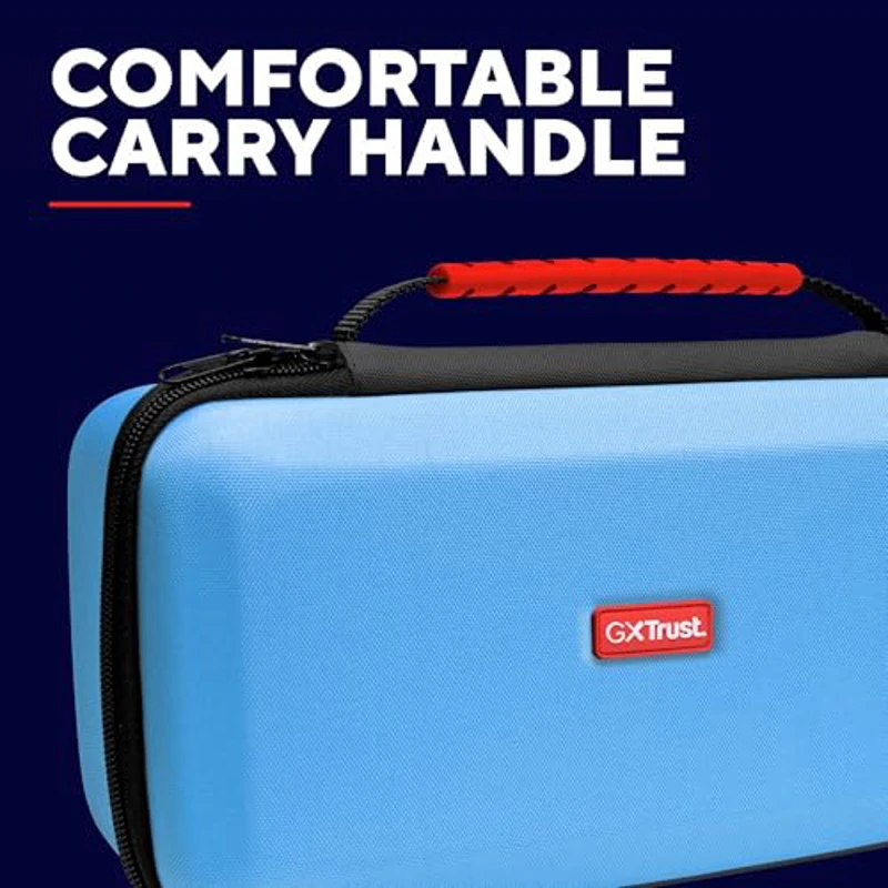 GXTrust 1252B XL Funda para Nintendo Switch 2, Carcasa Estuche Rigido de Transporte para Consola y Accesorios, Funda Protectora Dura, Bolsillo para 4 Joy-Cons y 12 Cartuchos de Juego, Azul - Imagen 3