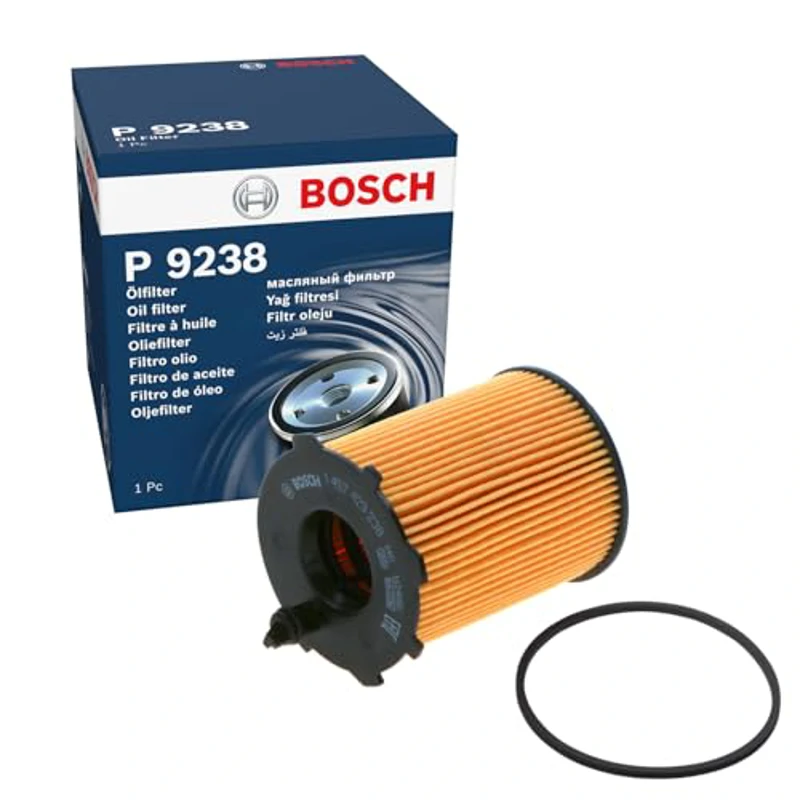 Bosch P9238 Filtro de Aceite para Coche - Separa Hollín y Partículas Metálicas del Aceite del Motor, con una Fiable Lubricación del Motor - Imagen 1