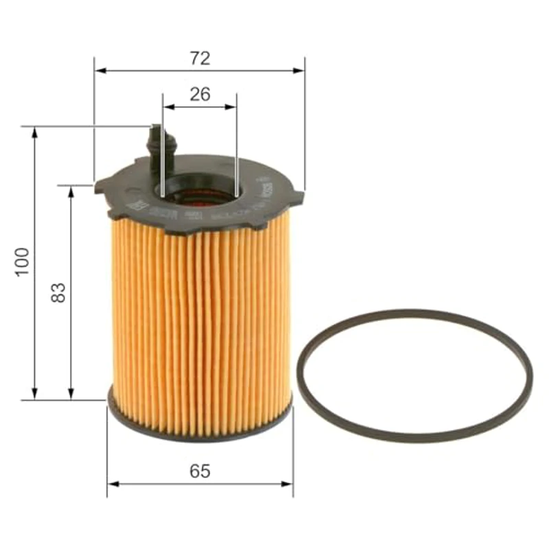 Bosch P9238 Filtro de Aceite para Coche - Separa Hollín y Partículas Metálicas del Aceite del Motor, con una Fiable Lubricación del Motor - Imagen 2